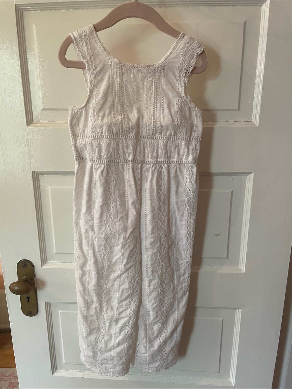 Zara White Eyelet Sleeveless jumper